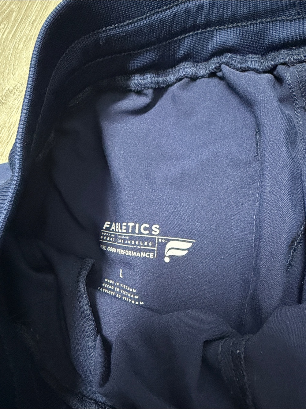 Fabletics Navy Wide-Leg Drawstring Lounge Pants - Picture 2 of 2